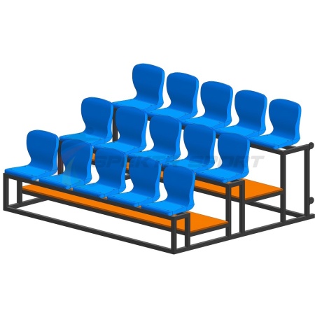 Купить Трибуна мобильная 3 ряда сиденья пластиковые на 15 мест в Алапаевске 